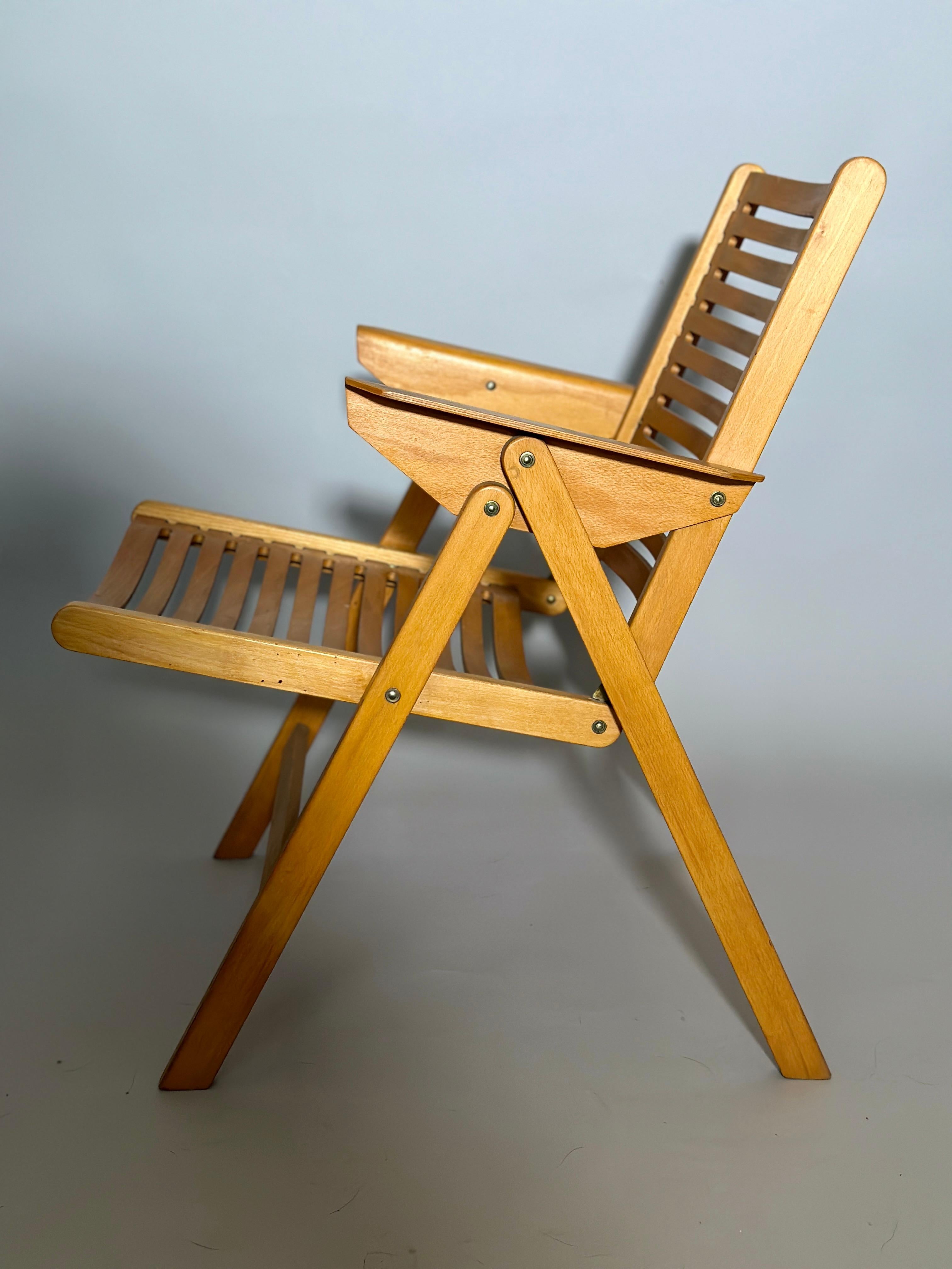 Hand-Crafted Rex Folding Chair by Niko Kralj 1950s For Sale