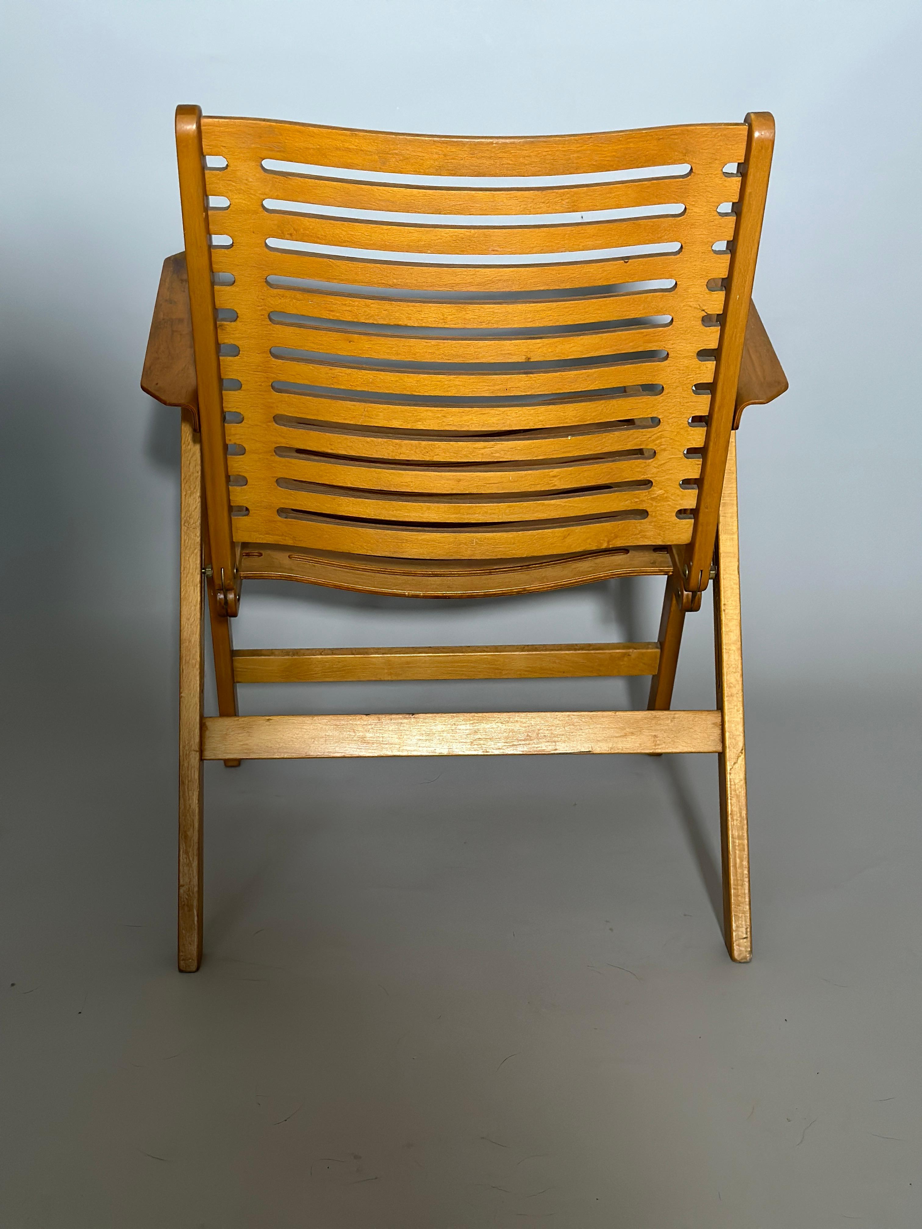 Art Deco Rex Folding Chair by Niko Kralj 1950s For Sale