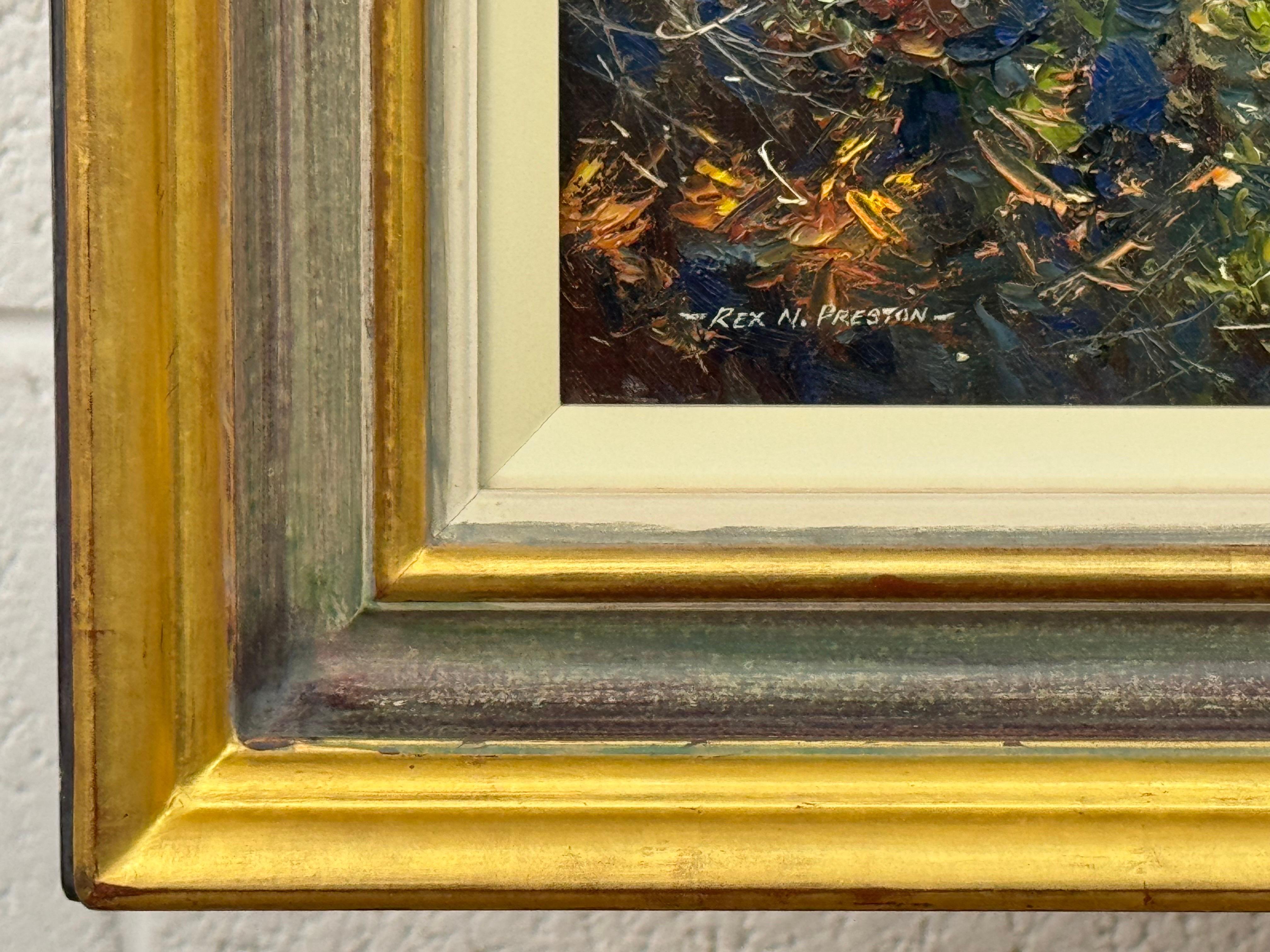 Oil Painting of a Scottish Loch in Inverness with Wild Deer by British Artist 2