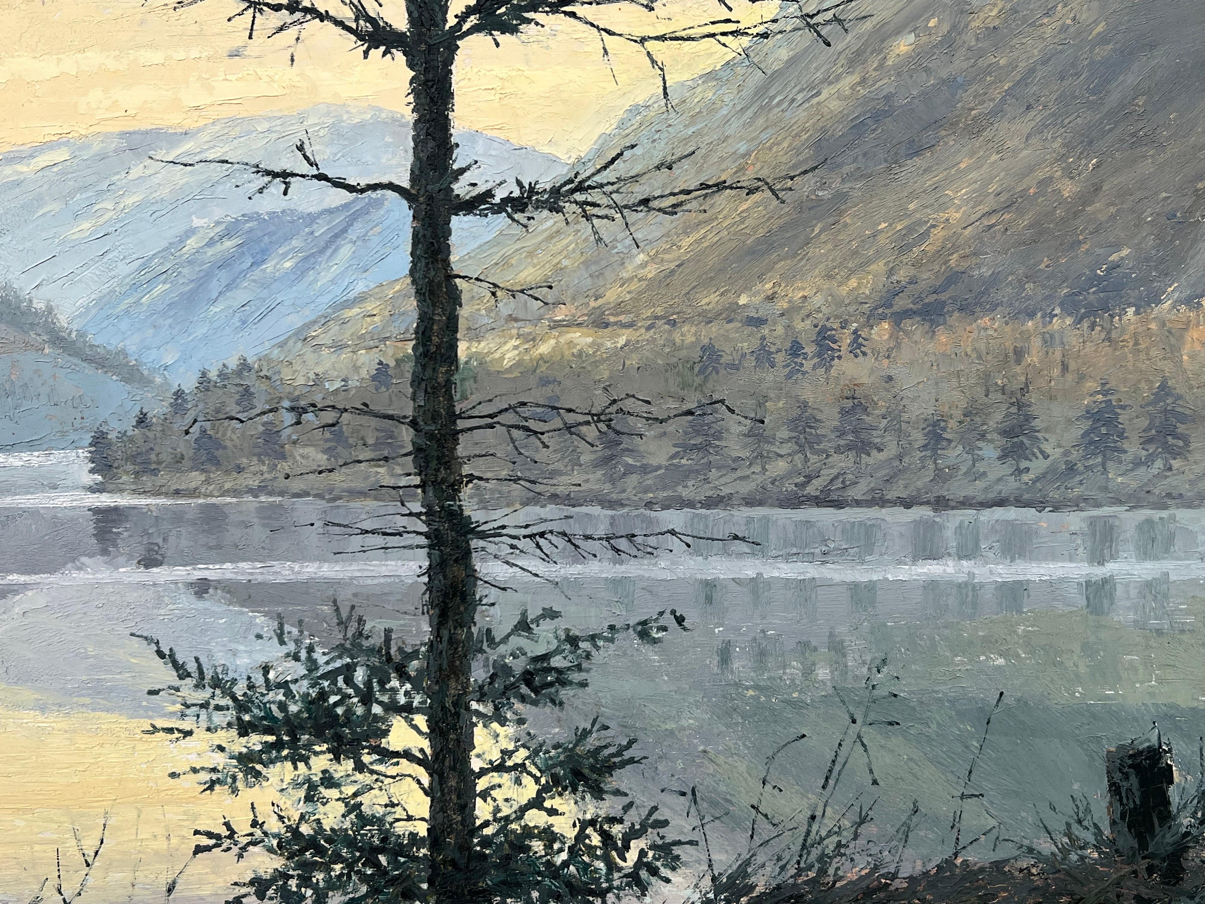 Peinture à l'huile impressionniste d'un paysage d'hiver en Angleterre en vente 9