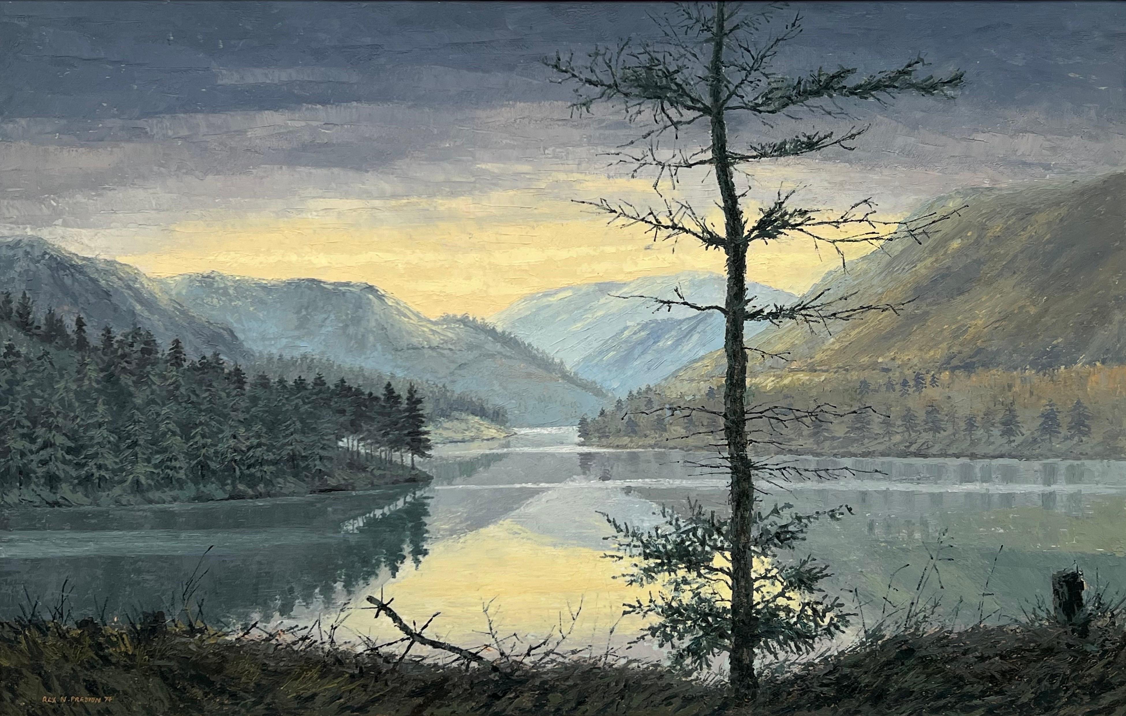 Peinture à l'huile impressionniste d'un paysage d'hiver en Angleterre en vente 11