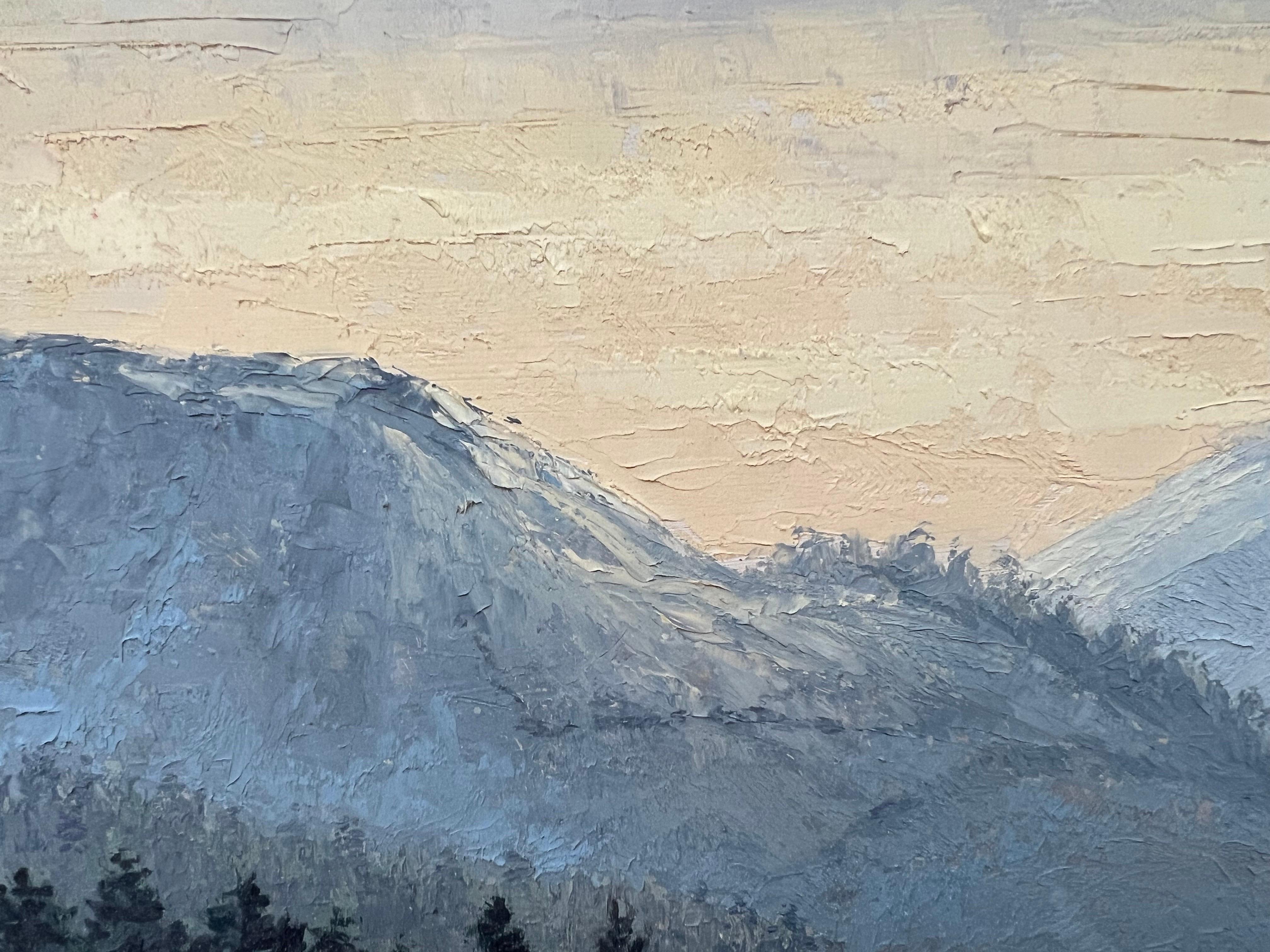 Peinture à l'huile impressionniste d'un paysage d'hiver en Angleterre en vente 12