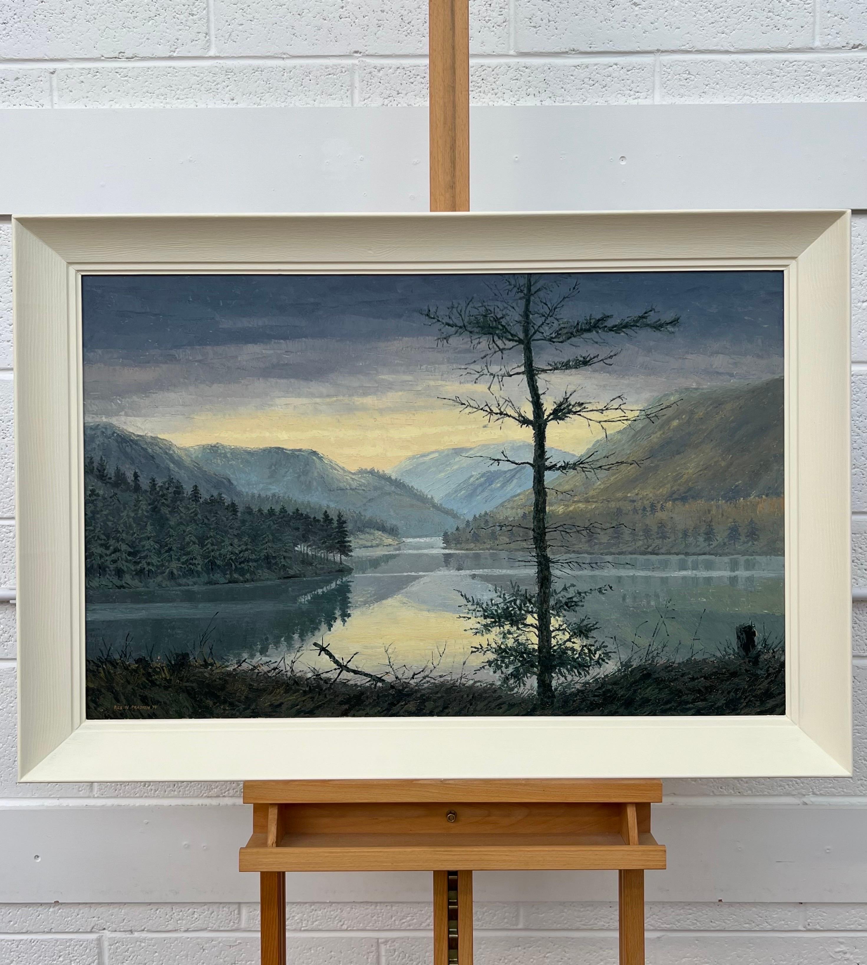 Pintura al óleo impresionista Vintage Impasto de un paisaje invernal en Inglaterra - Painting Contemporáneo de Rex Preston