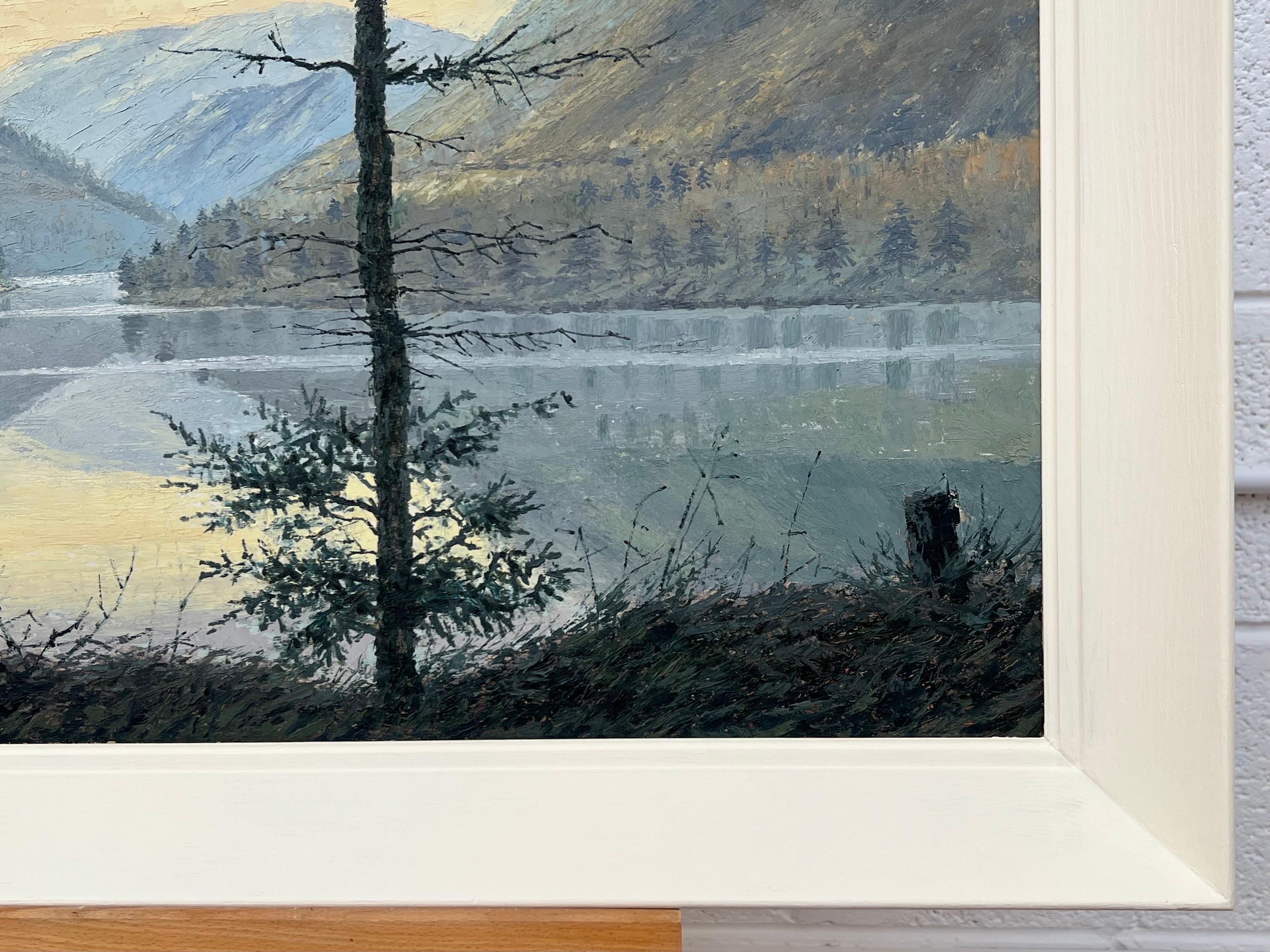 Peinture à l'huile impressionniste d'un paysage d'hiver en Angleterre en vente 2