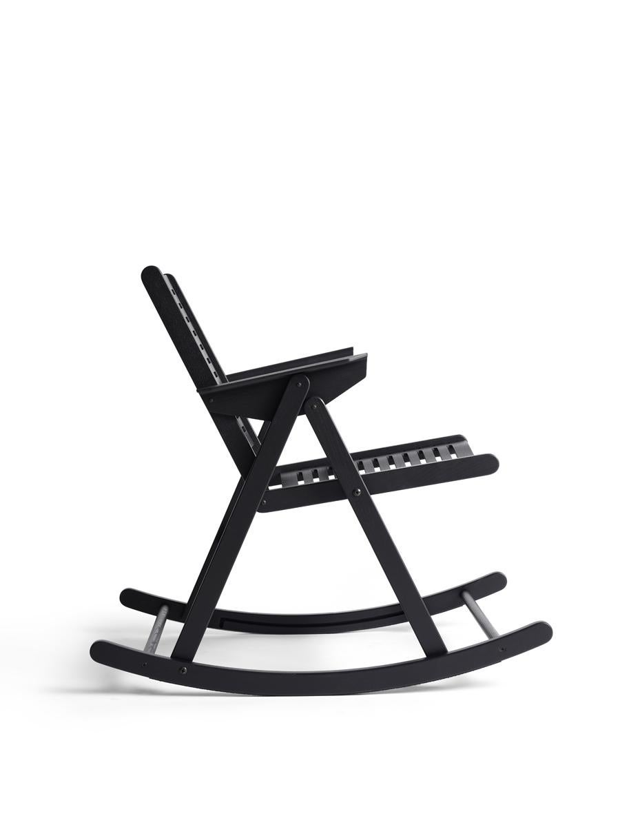 modern black rocking chair