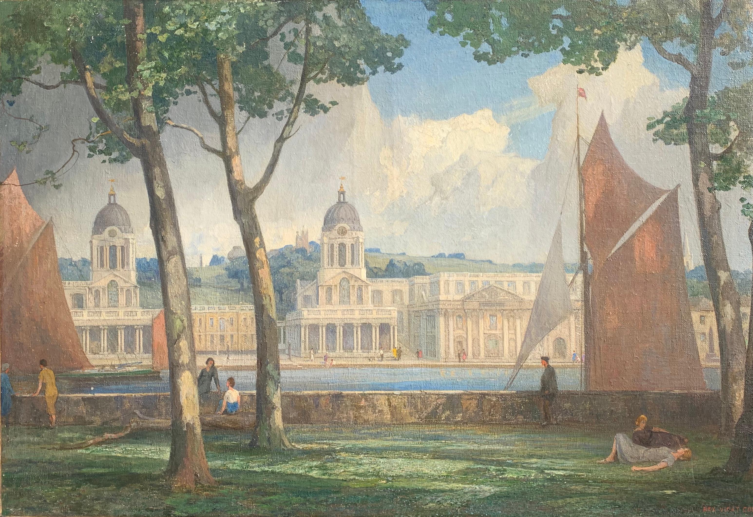 Rex Vicat Cole - 20th Century British Oil Painting of Greenwich, London by  Rex Vicat Cole For Sale at 1stDibs