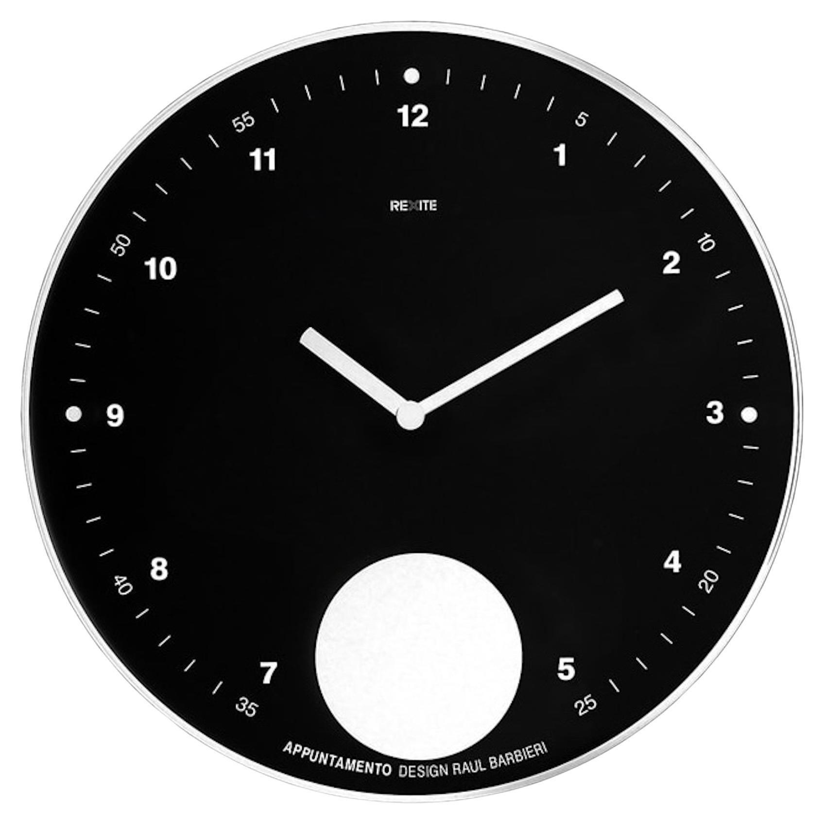 Rexite – Appuntamento - Black - Wall Clock design Raul Barbieri