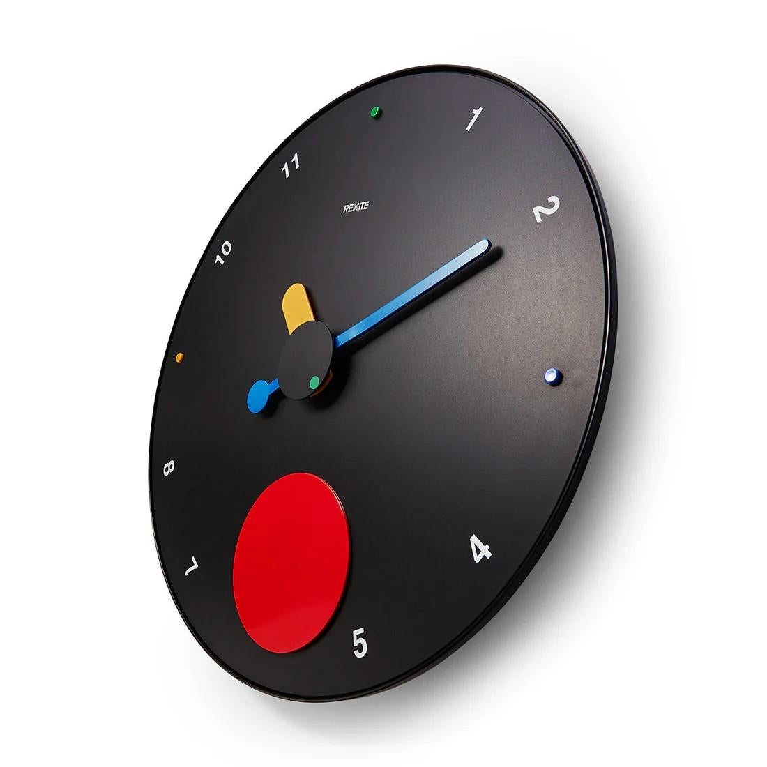 Rexite – Contrattempo - Black - Wall Clock design Raul Barbieri In New Condition For Sale In Alcamo, IT