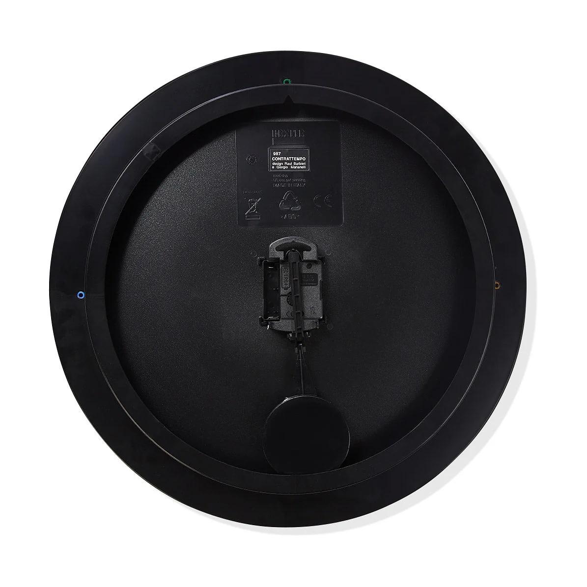 Plastic Rexite – Contrattempo - Black - Wall Clock design Raul Barbieri For Sale