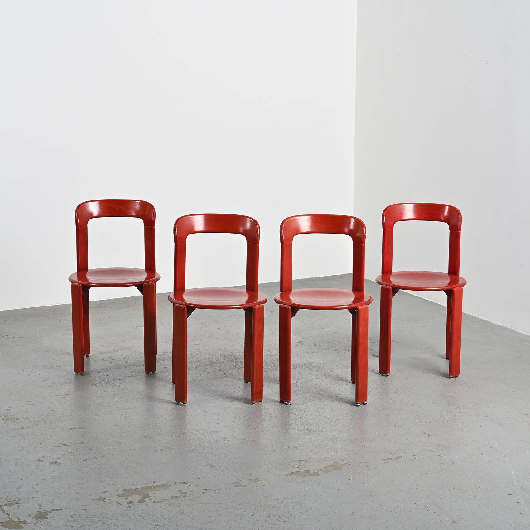 Rey Stühle von Bruno Rey, Dietiker 1971, 4er-Set (Moderne der Mitte des Jahrhunderts) im Angebot