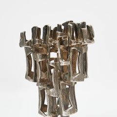 Rey Urban - Abstract silver sculpture, 1970