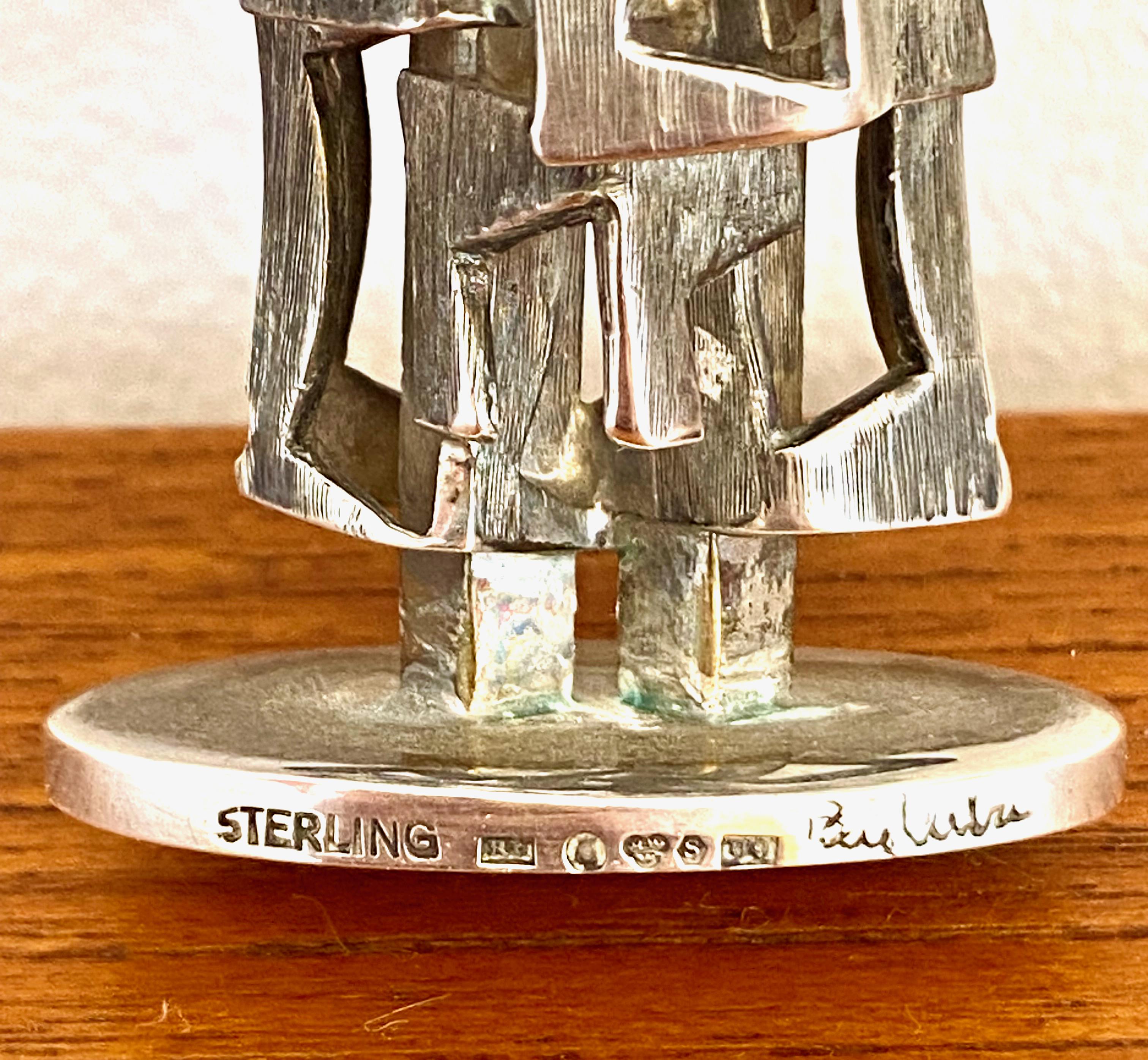 Svedese Rey Urban - Scultura astratta in argento, 1970 in vendita