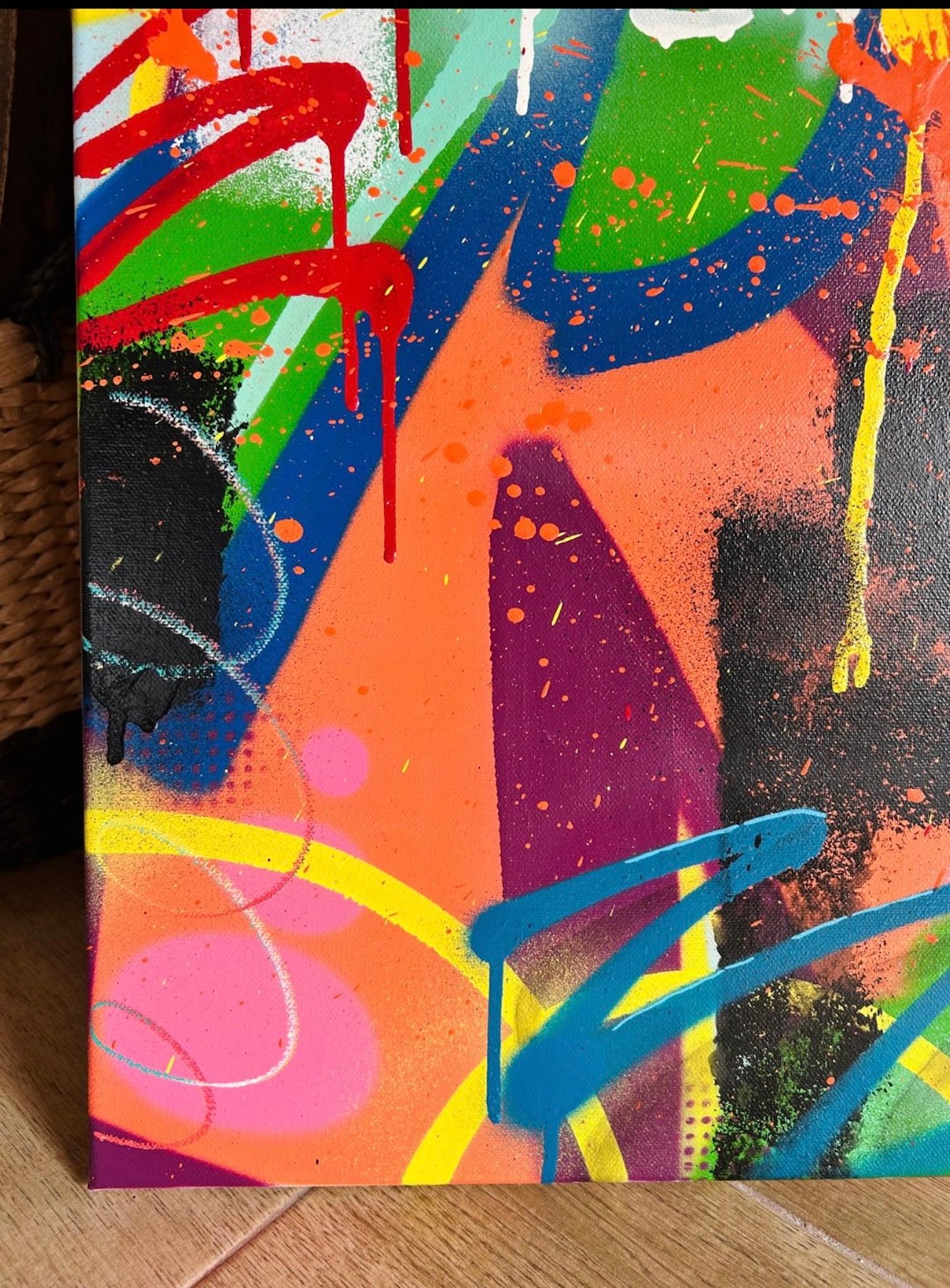 ARTE DI STRADA - Abstract Painting Marrone di REYES