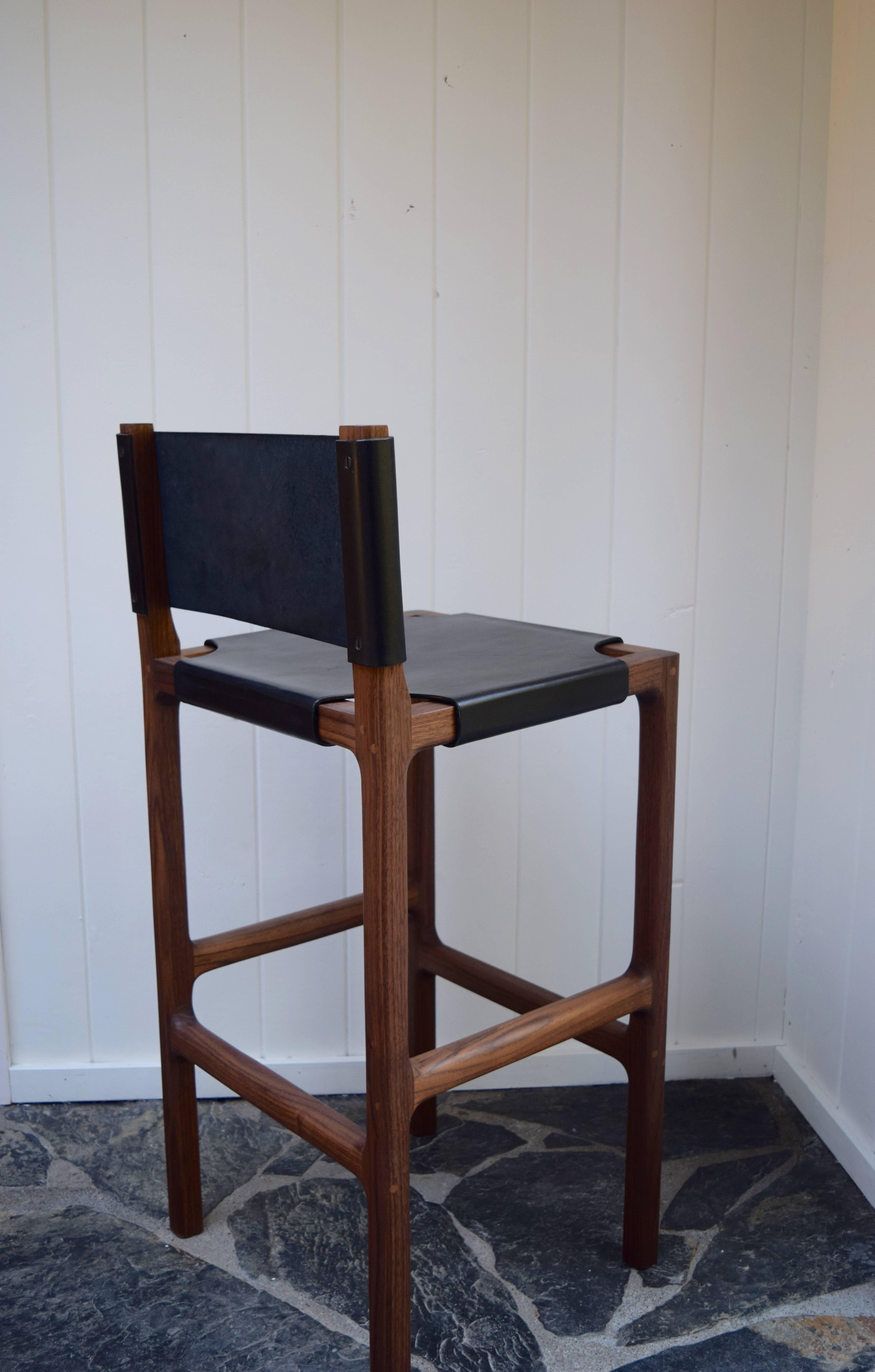 walnut counter stool