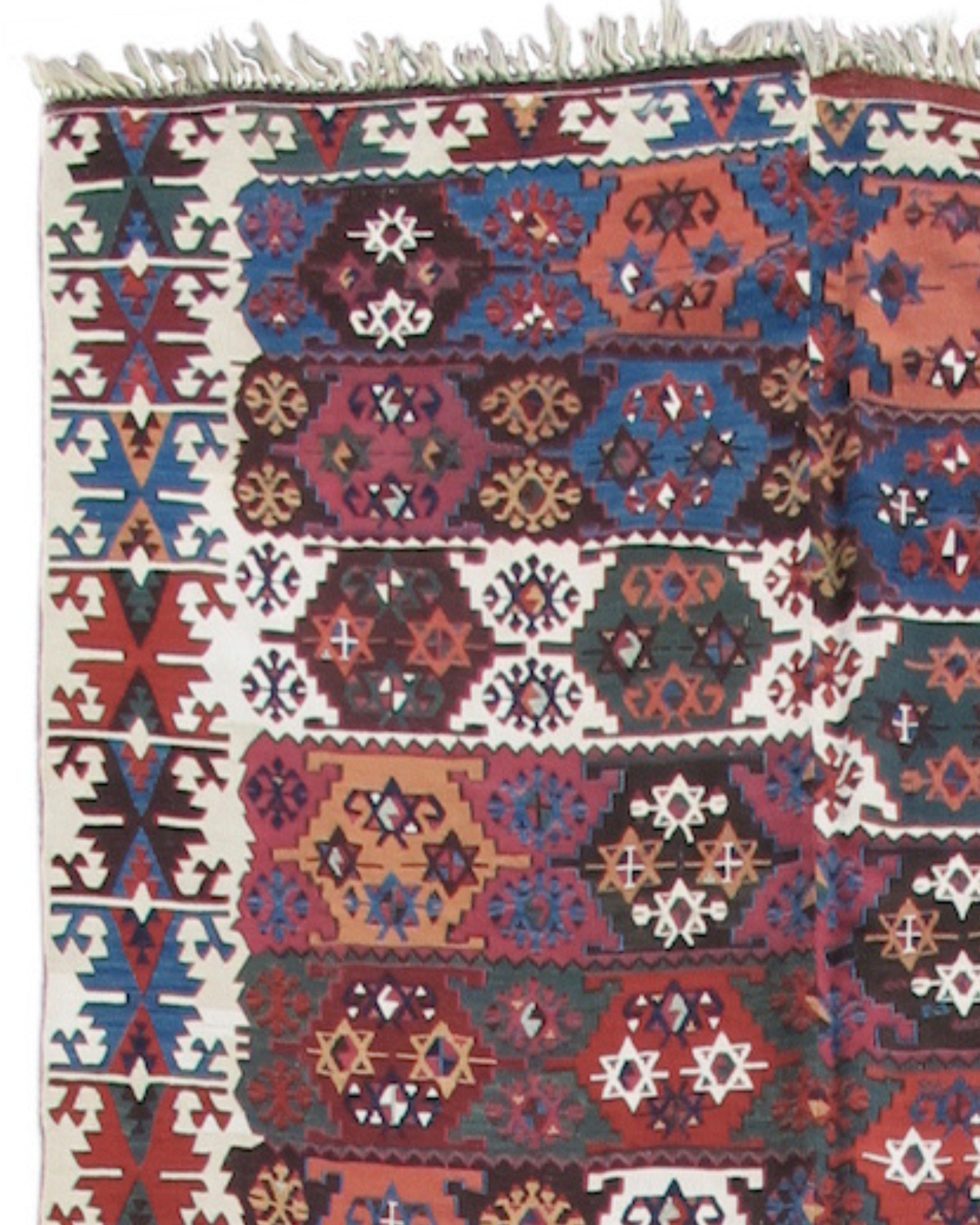 Antique Anatolian Reyhanli Kilim Rug, 19th Century In Good Condition For Sale In San Francisco, CA
