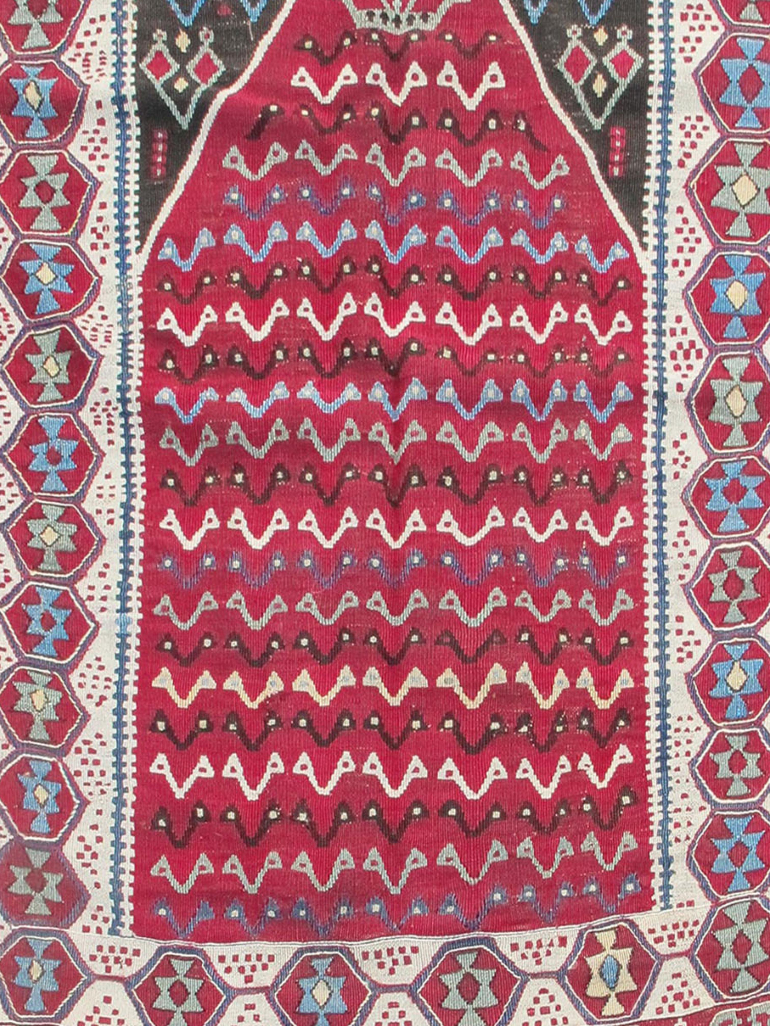 Turco Kilim da preghiera di Reyhanli, fine XIX secolo in vendita
