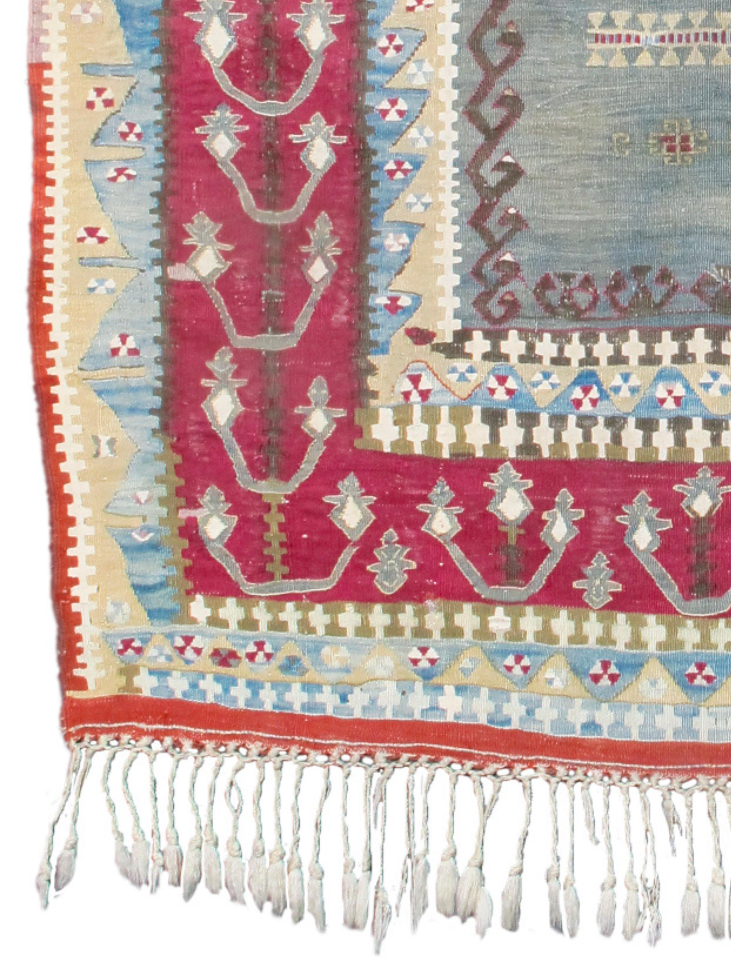 Reyhanli, Kelim-Teppich für das Gebet, spätes 19. Jahrhundert (Türkisch) im Angebot