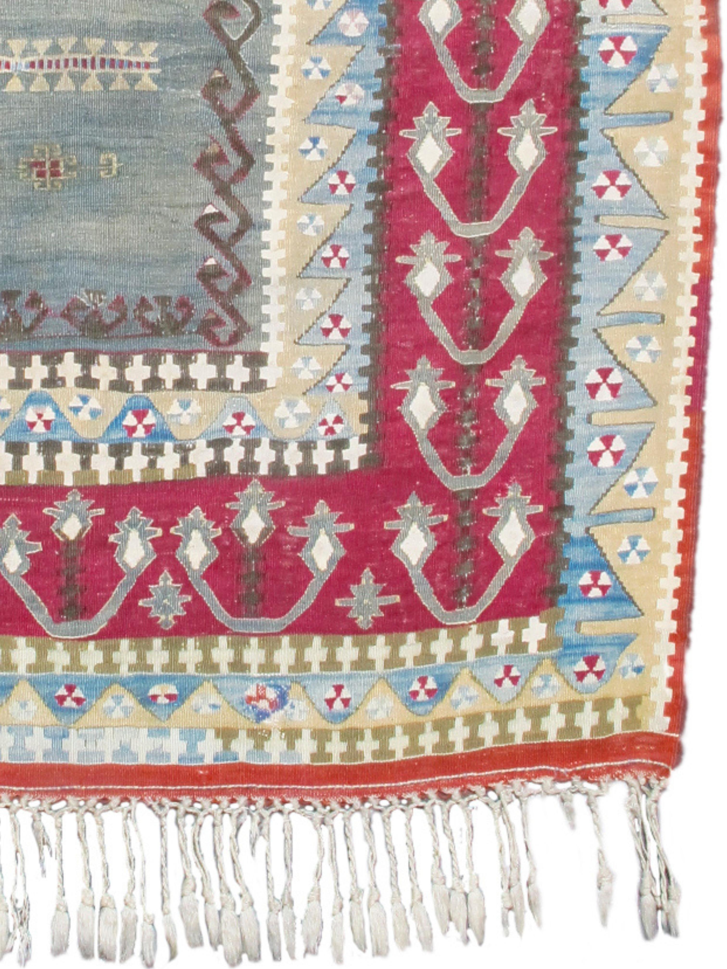 Reyhanli, Kelim-Teppich für das Gebet, spätes 19. Jahrhundert im Zustand „Hervorragend“ im Angebot in San Francisco, CA
