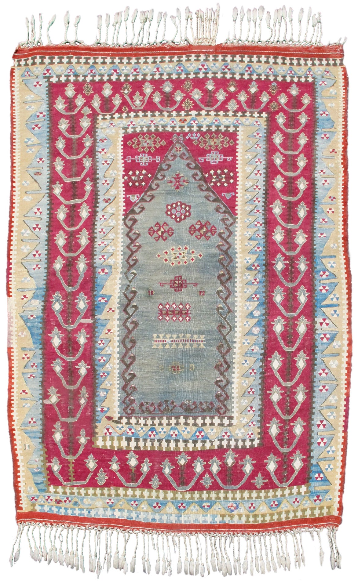 Reyhanli Prayer Kilim Rug, Late 19th Century
