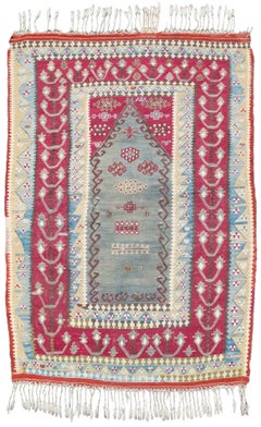 Reyhanli Prayer Kilim Rug, Late 19th Century