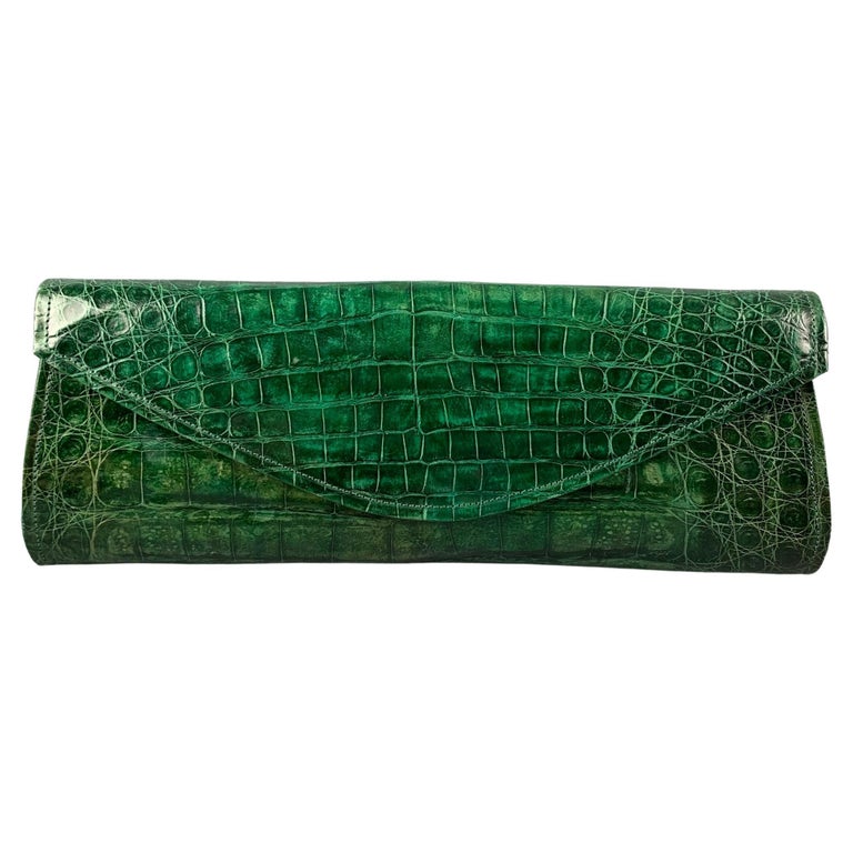 Emerald Fringe Clutch | Emerald Green Faux Silk Clutch Online