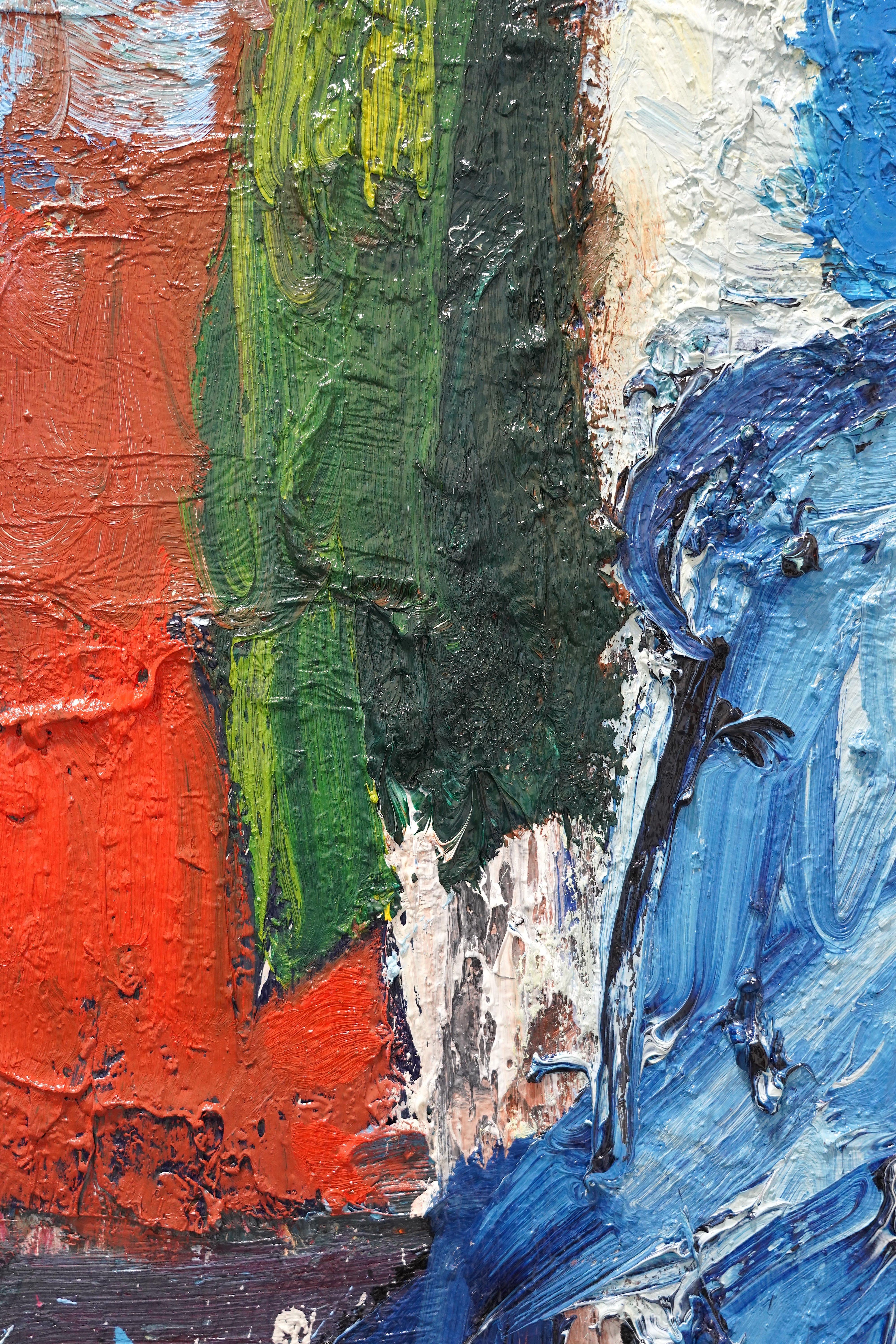 Un momento verso il sole 40 X 30 - Abstract Painting Marrone di Reynier Ferrer