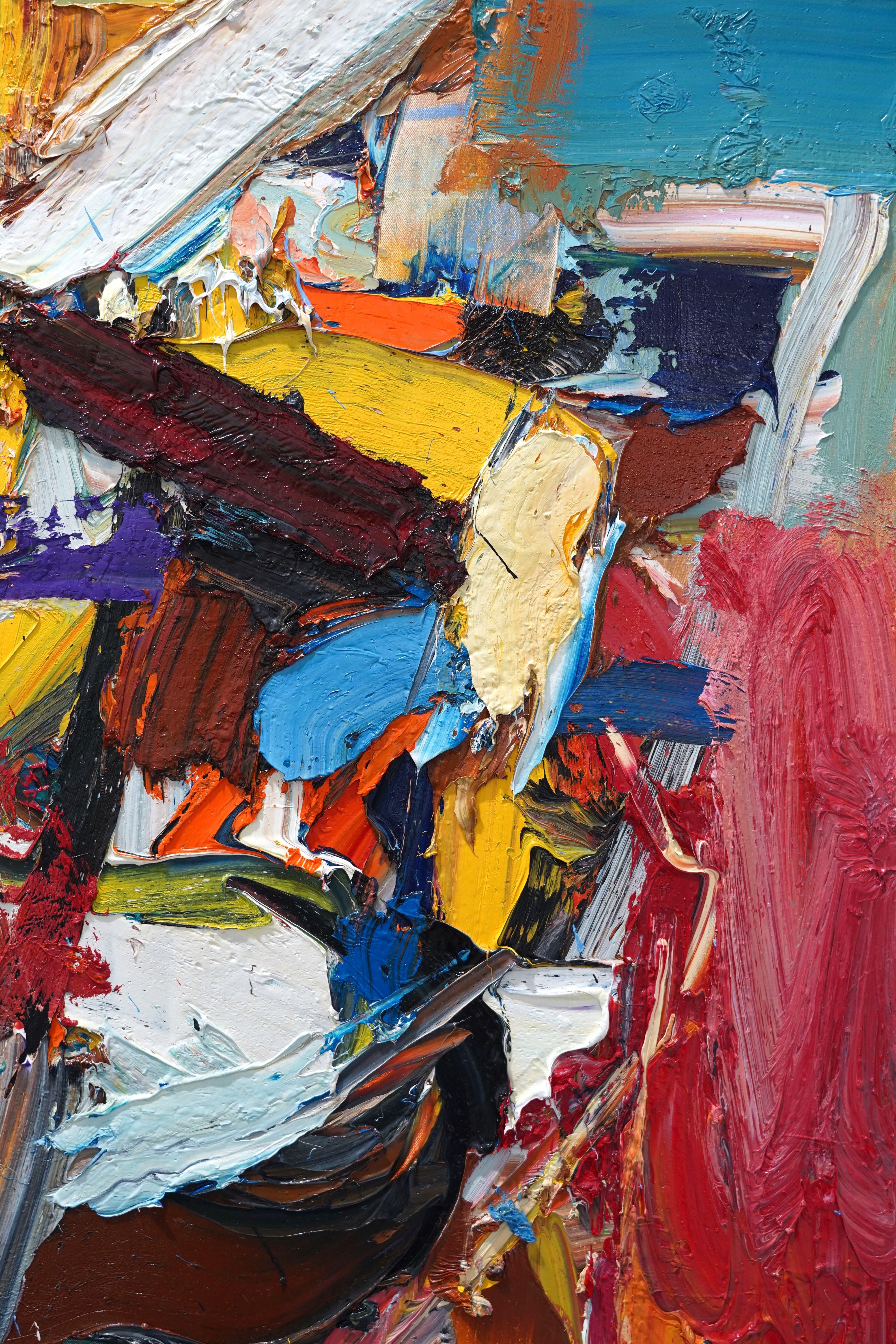 Tutto a tempo debito     48 X 36 - Abstract Painting Marrone di Reynier Ferrer