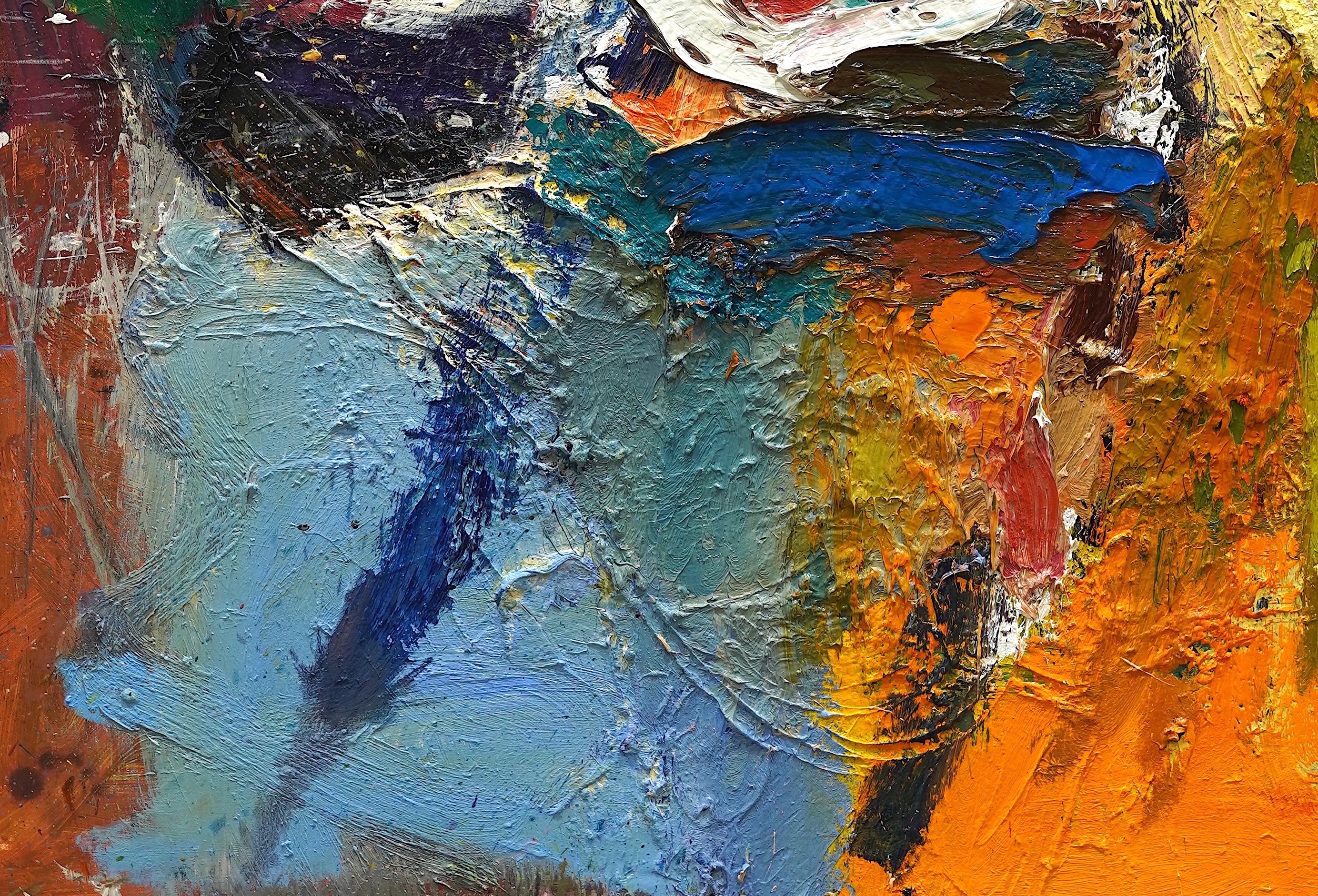 Waiting for a Friend     48 X 48 - Painting by Reynier Ferrer