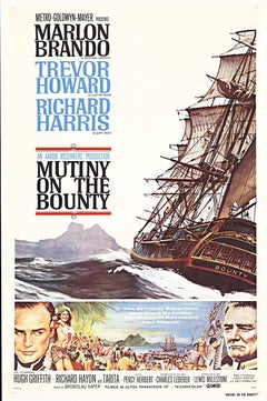 Retro Mutiny On The Bounty original 1964 movie poster with Marlon Brando