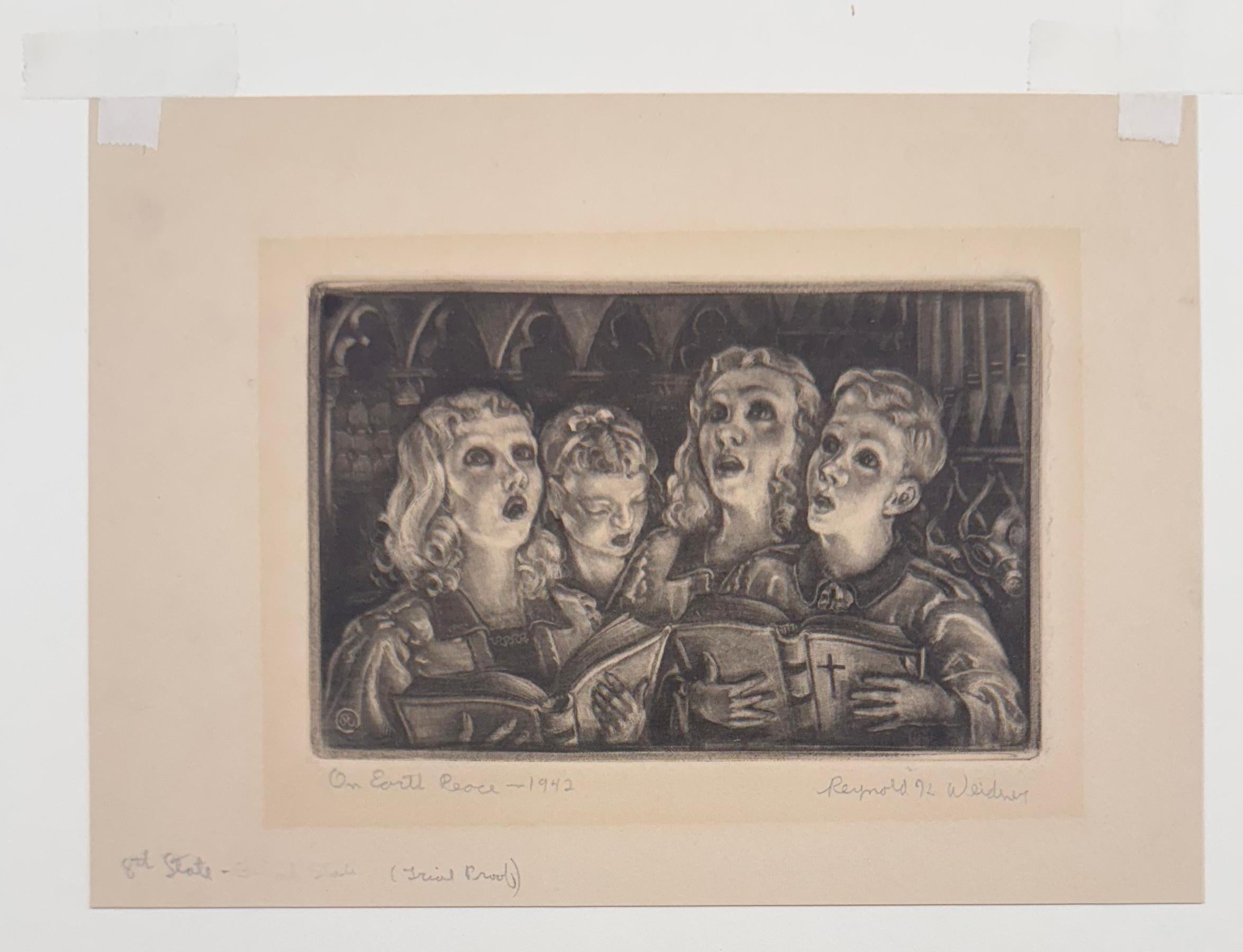 En la Tierra Paz - 1942 - Portrait Print Gris de Reynold Weidenaar