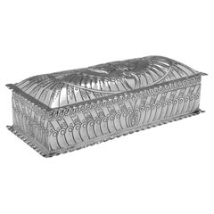 Reynolds Angels - Victorian Sterling Silver Jewellery Box - London 1889
