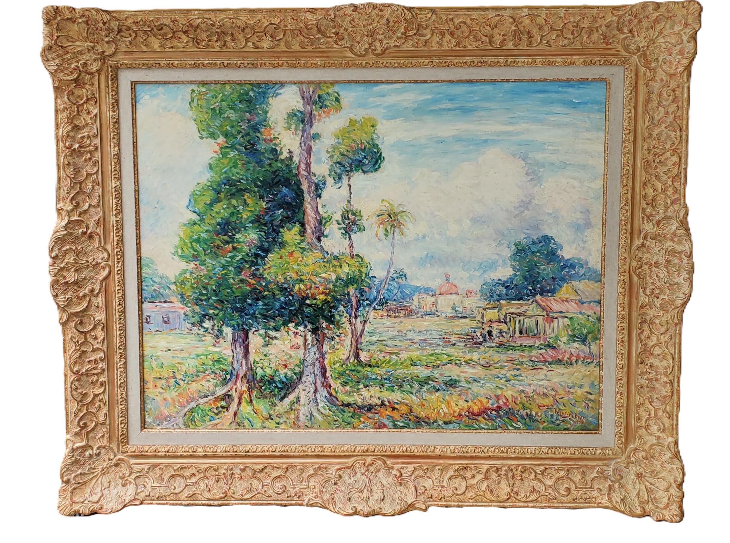 Mango Trees, Rio Piedras, Puerto Rico - Painting by Reynolds Beal
