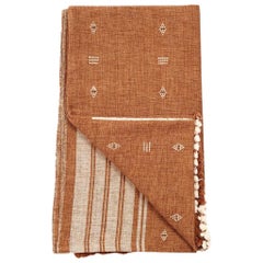 REYTI - Lenzuolo e coperta in cotone organico con motivi minimali e tonalità terrose