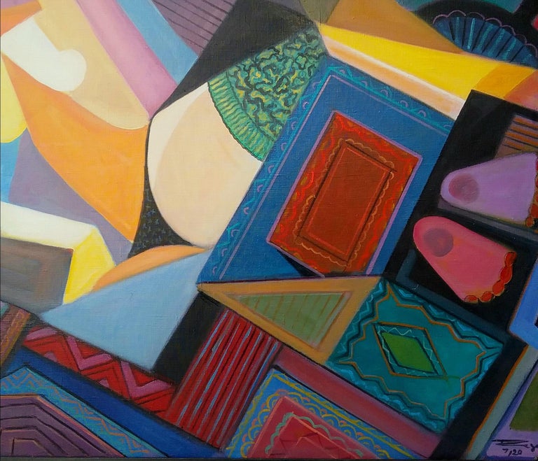 Reza Afrookhteh Cubist Nude For Sale at 1stDibs