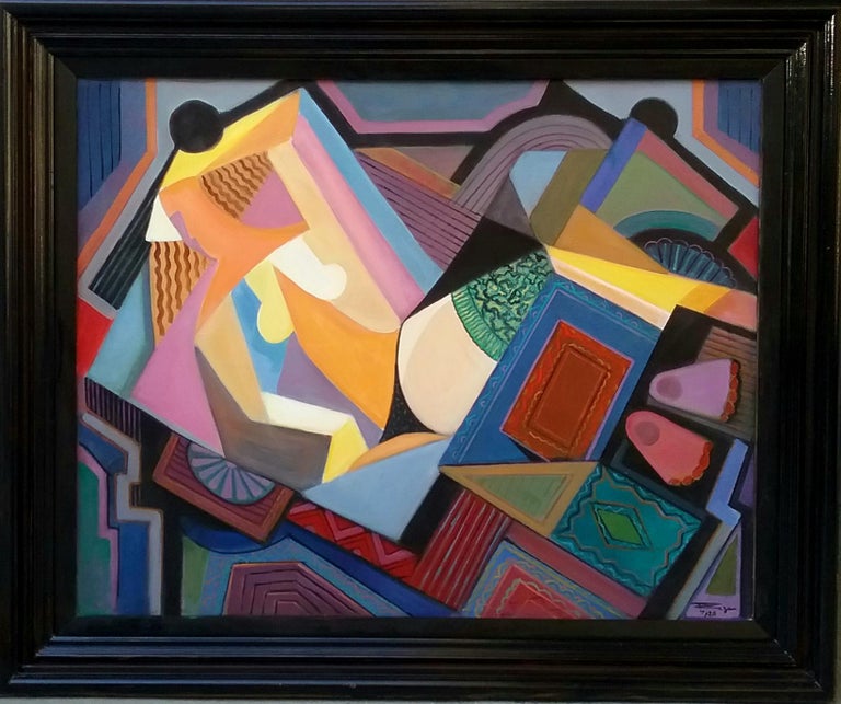 Reza Afrookhteh Cubist Nude For Sale at 1stDibs