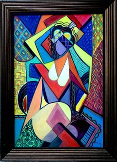 Desnudo cubista con sombrero