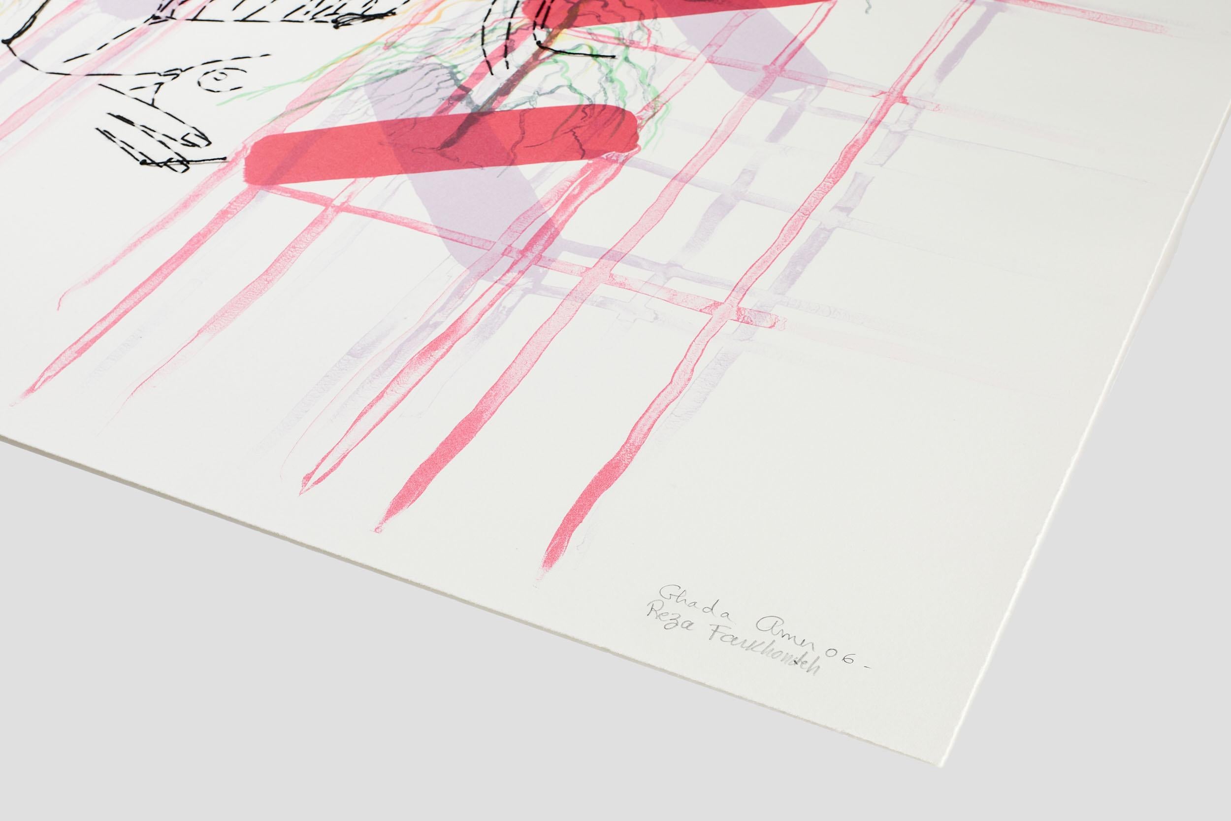 Kuss Kreuz – Print von Reza Farkhondeh & Ghada Amer