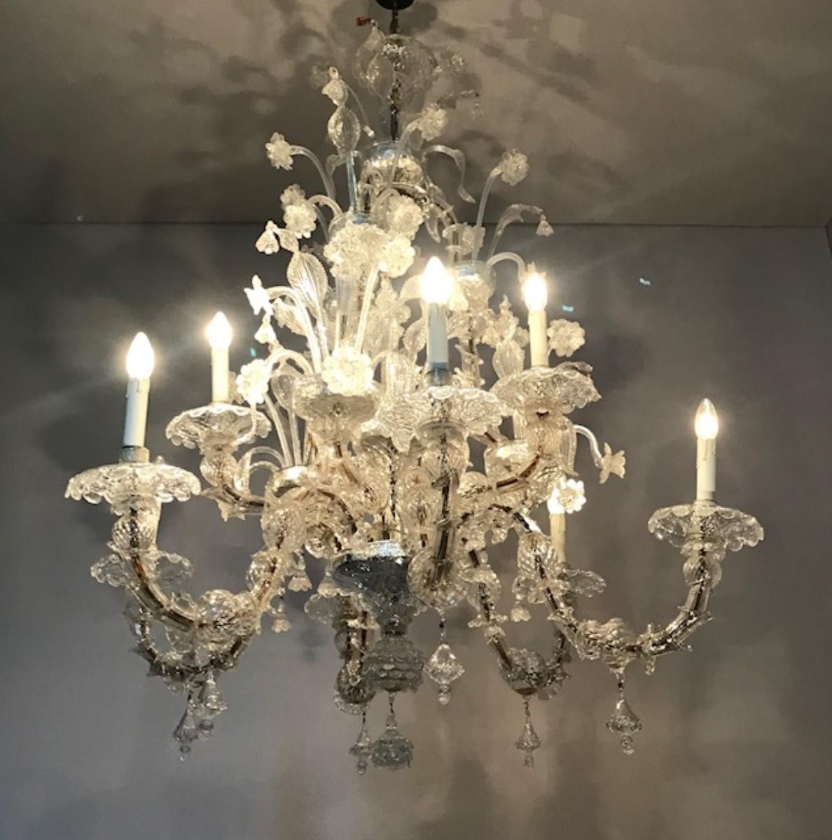 Rezzonico Chandelier in Murano Glass In Excellent Condition In Brussels, BE