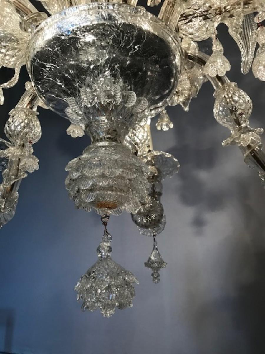20th Century Rezzonico Chandelier in Murano Glass