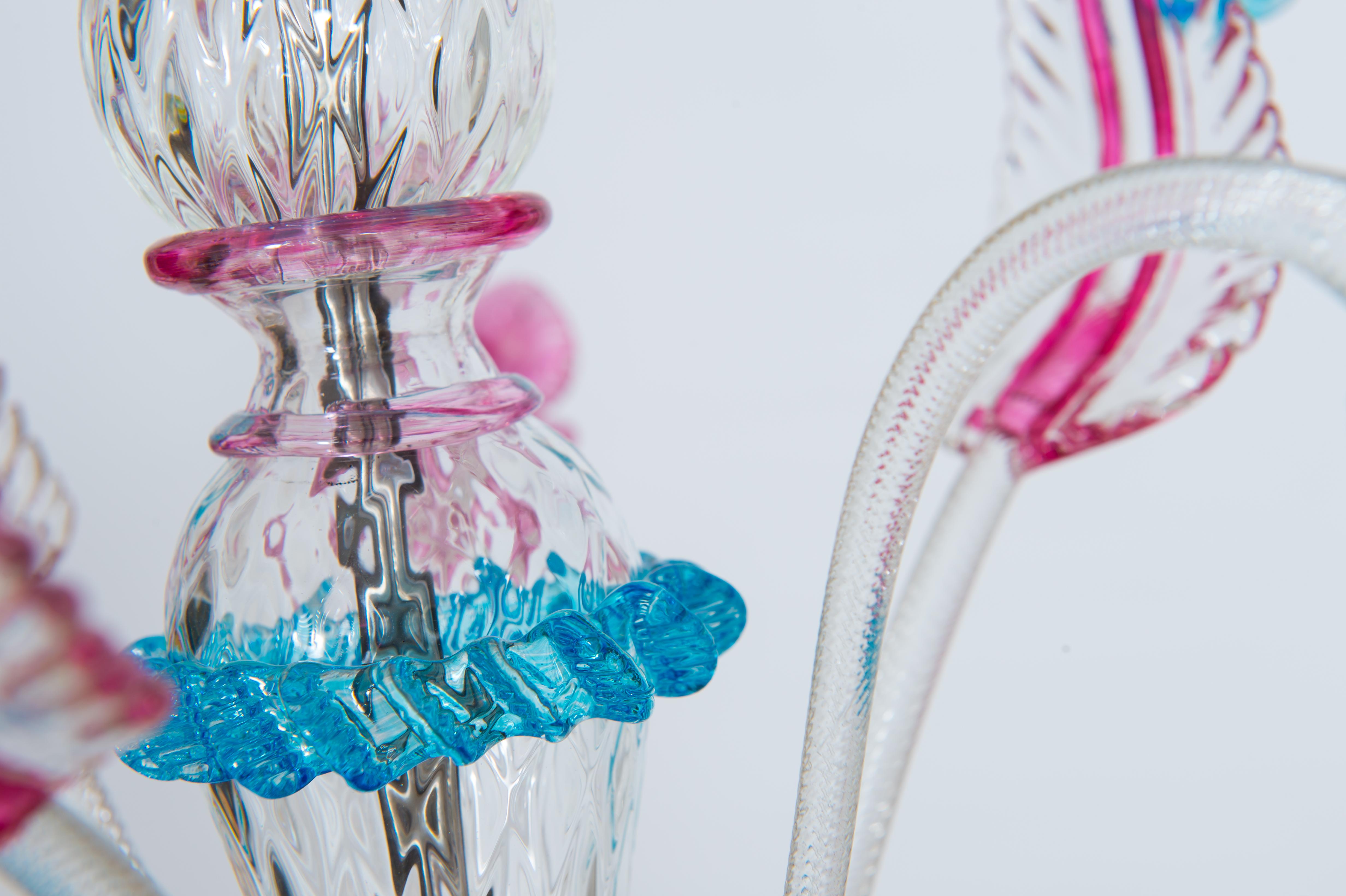 Lustre floral Rezzonico en verre de Murano multicolore Contemporary en vente 10