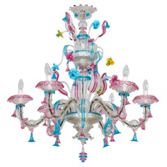 Rezzonico Floral Chandelier in Multicolor Murano Glass Contemporary, 2000s