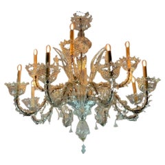 Vintage Rezzonico Venetian Chandelier In Murano Glass 12 Arms Of Light