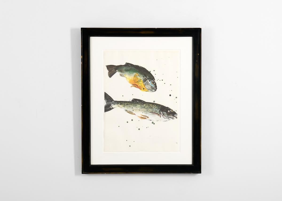 RF 0411, Gerahmter Druck eines Fischpaares von Thierry Despont im Zustand „Gut“ im Angebot in New York, NY