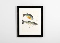 RF 0411, Impression encadrée d'une paire de poissons par Thierry Despont
