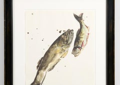 RF 0426, Framed Print of a Pair of Fish by Thierry Despont