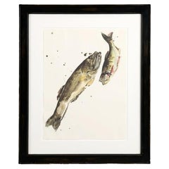 RF 0426, Gerahmter Druck eines Fischpaares von Thierry Despont