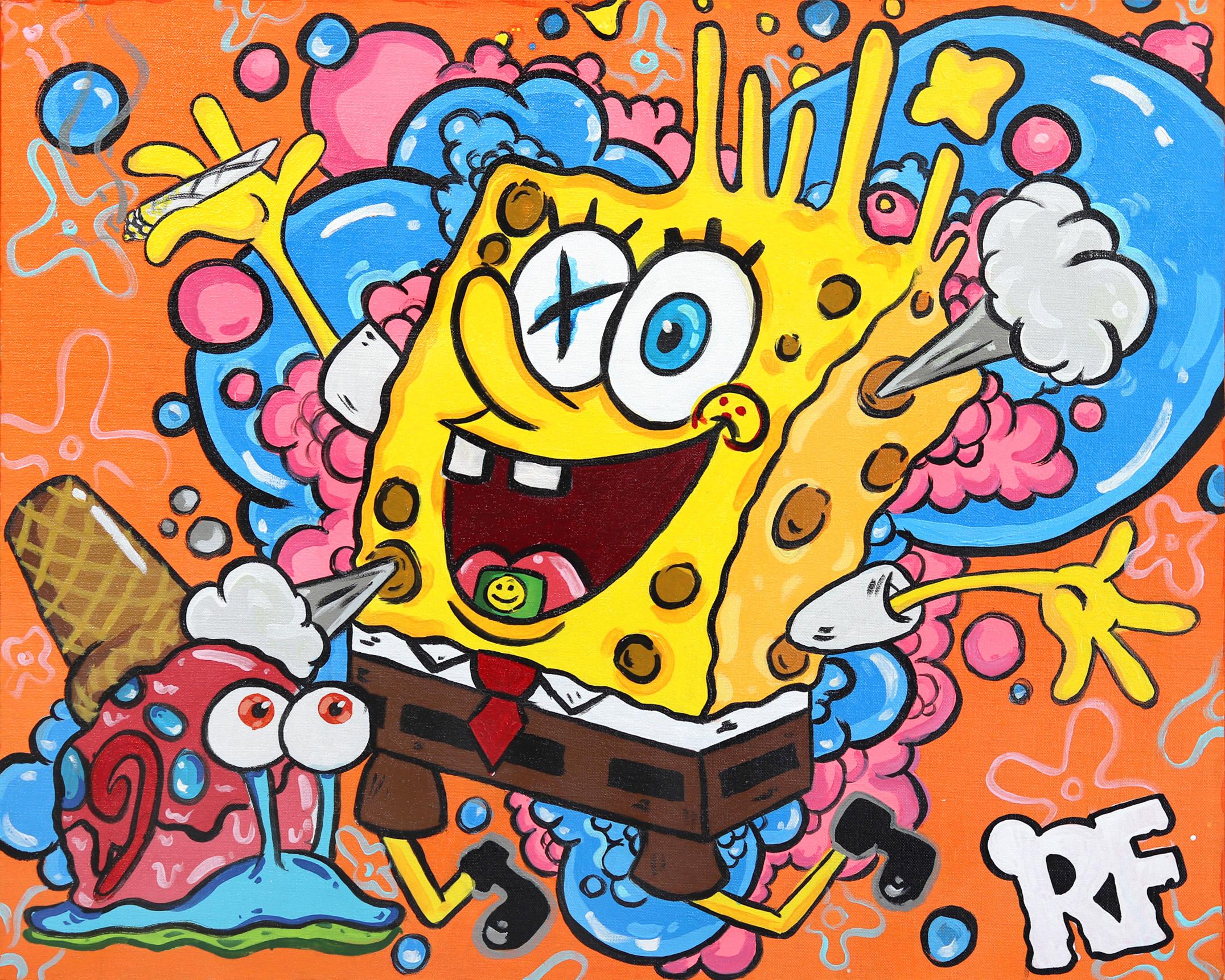 Bubbled Sponge - Original Pop Art Painting