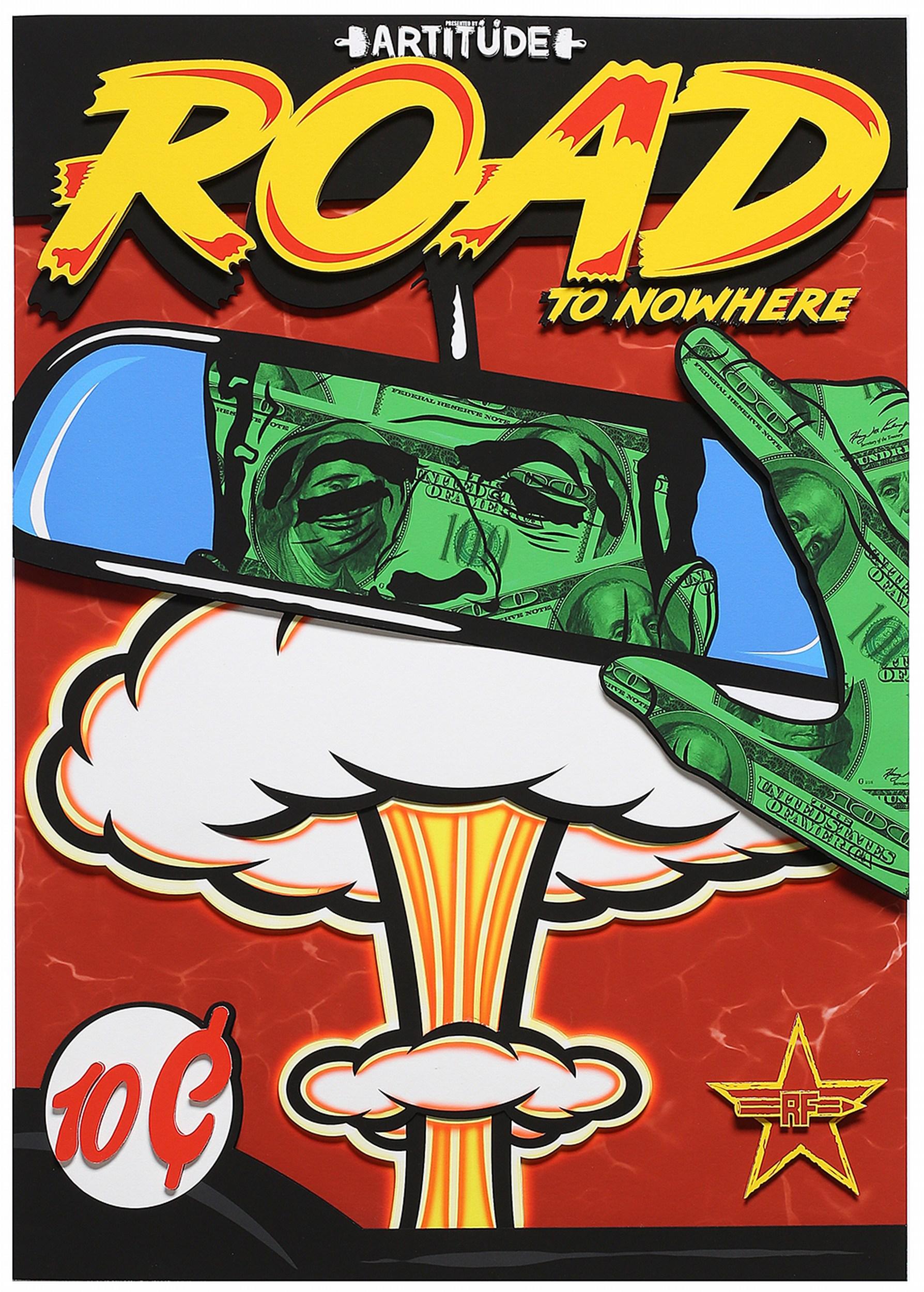 Road to Nowhere (Street Art, Pop Art, Frankenstein, Comic, Nuclear, Mushroom) - Print by RF ART