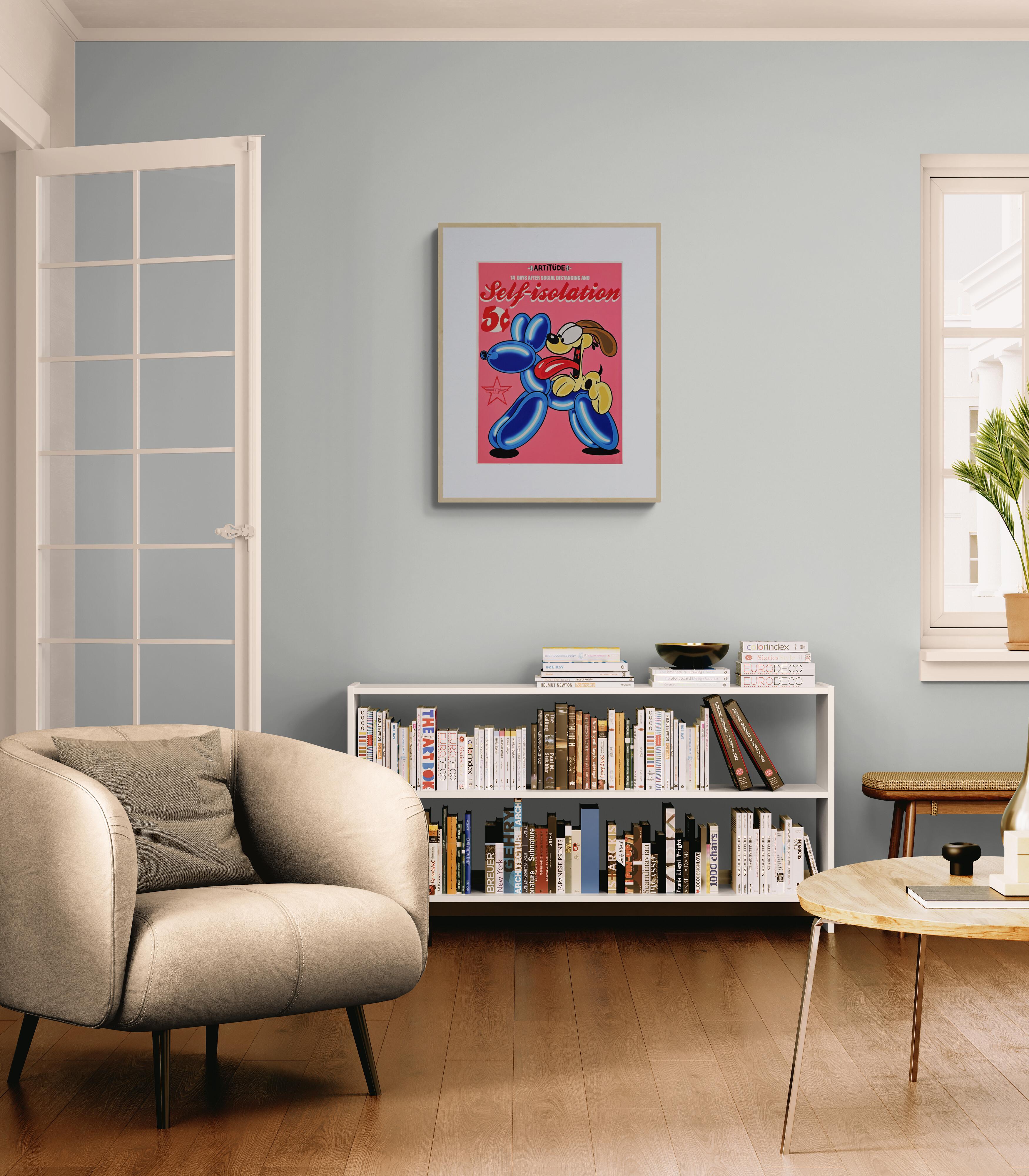 Autoaislamiento (Arte callejero, Pop Art, Divertido, Vibrante, ~47% DE DESCUENTO - SOLO POR TIEMPO LIMITADO) - Print de RF ART
