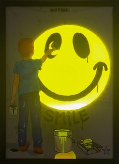 Smile (Street Art, Pop Art, Smiley, Light Box, Fun)